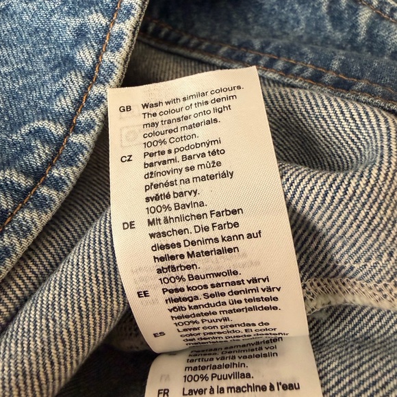 Cos Denim Half Zip Dress With Pockets In Blue - Picture 6 of 7